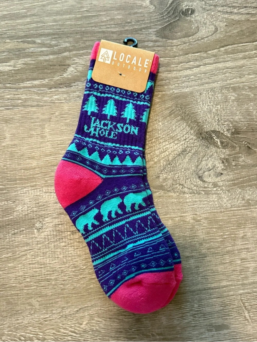 Locale Outdoor Jackson Hole Wyoming Exclusive Bear Mountain Socks